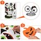 IFLYOOY 16 PCS Halloween Crafts for Kids Home Decorations Craft Kit DIY with Self-Adhesive Pumpkin Stickers Halloween Activities for Kids